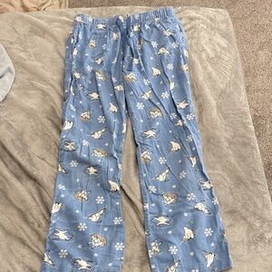Old Navy Light Blue Polar Bear Print Pajama Pants